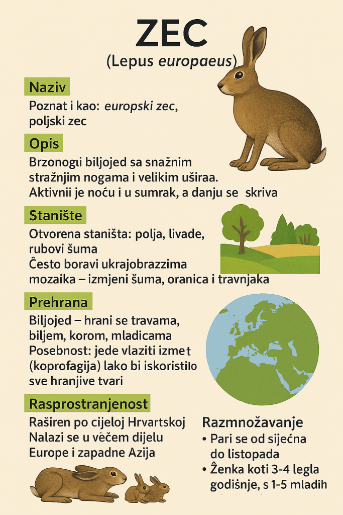 zec, Lepus europaeus