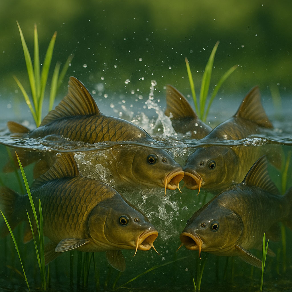 Šaran, Cyprinus carpio, mrijest