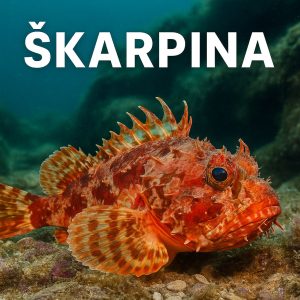 škarpina, Scorpaena scrofa, podmoje, bentos, dno, riba, more, jadran, koraligen