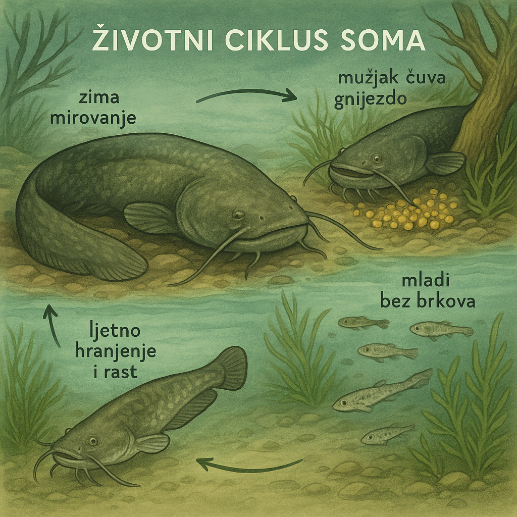 som, riba, ribe, jezero, jezera, Silurus glanis