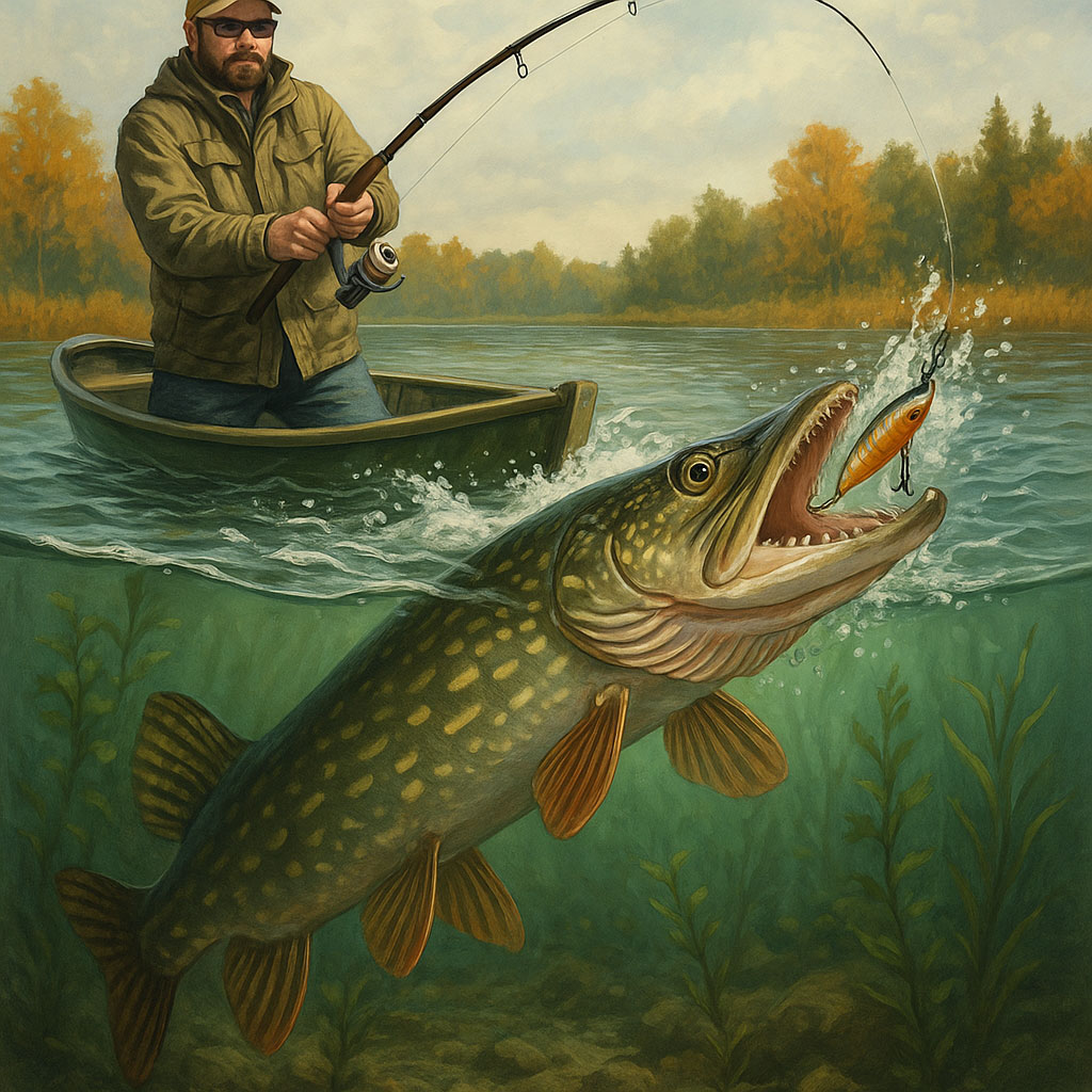 Štuka, Esox lucius, ribe, jezera, močvara