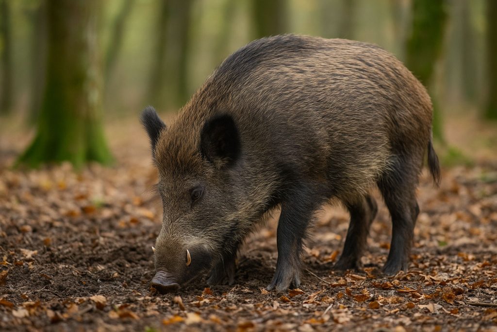 divlja svinja, Sus scrofa, prehrana