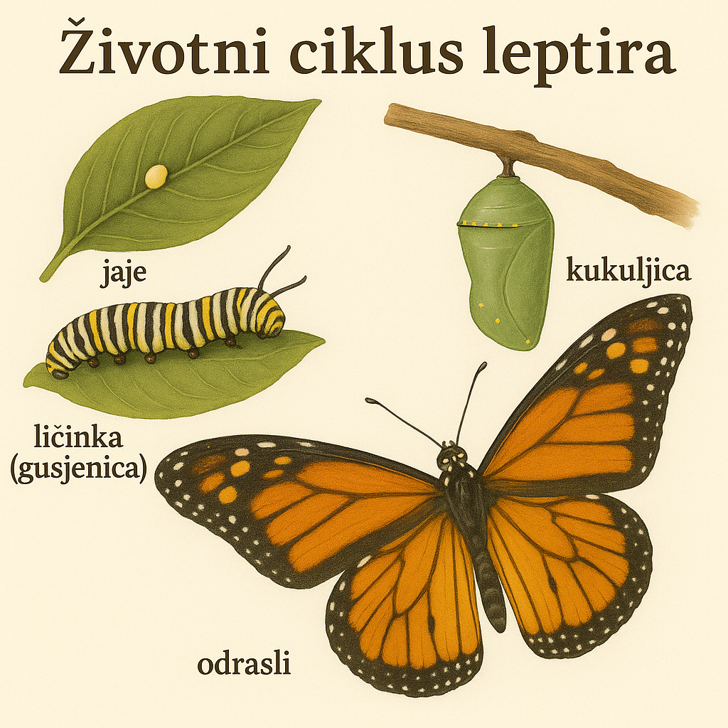 životni ciklus leptira, leptiri