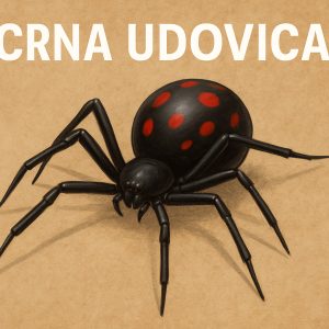 Crna udovica Latrodectus tredecimguttatus,