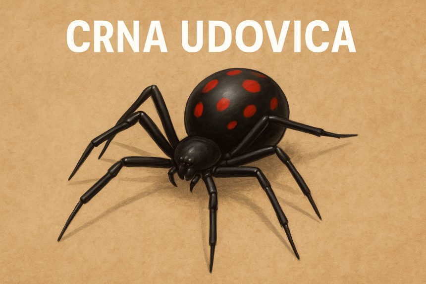 Crna udovica Latrodectus tredecimguttatus,