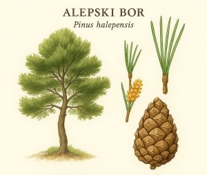 alepski bor, Pinus halepensis