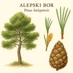 alepski bor, Pinus halepensis