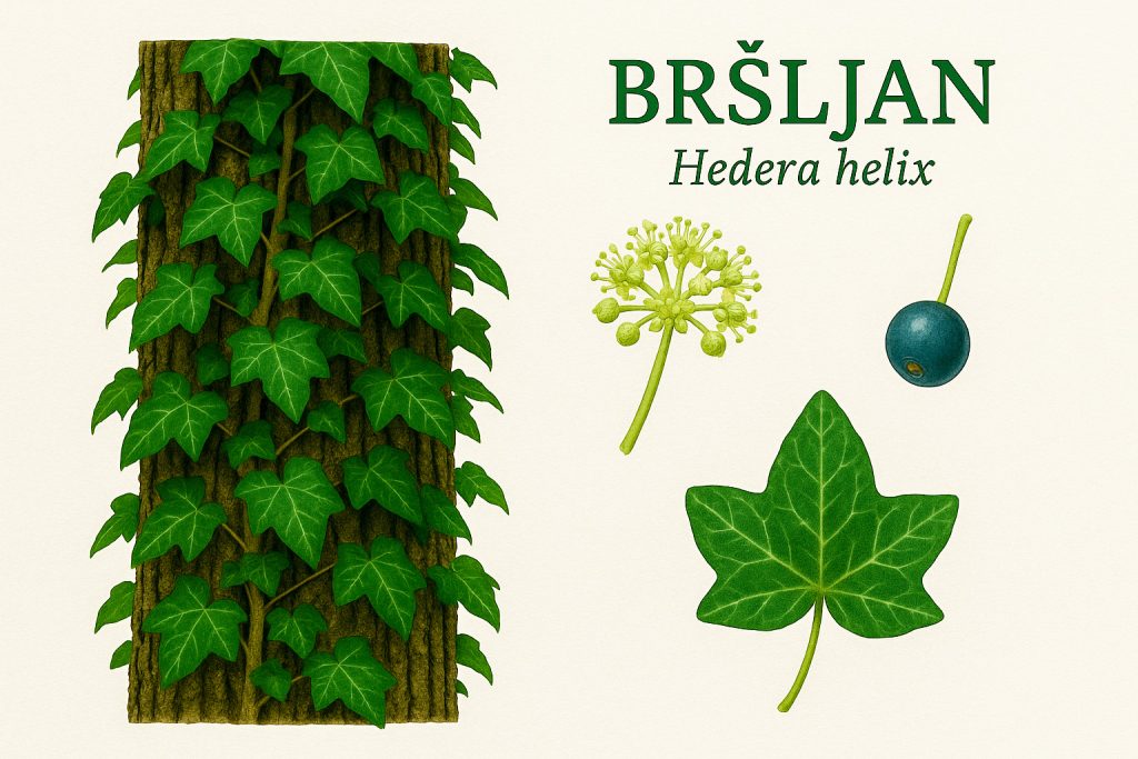 bršljan, Hedera helix, penjačice, epifiti