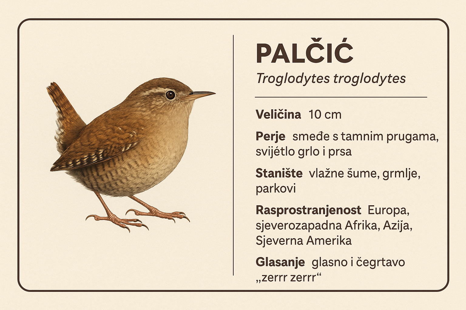 palčić, Troglodytes troglodytes