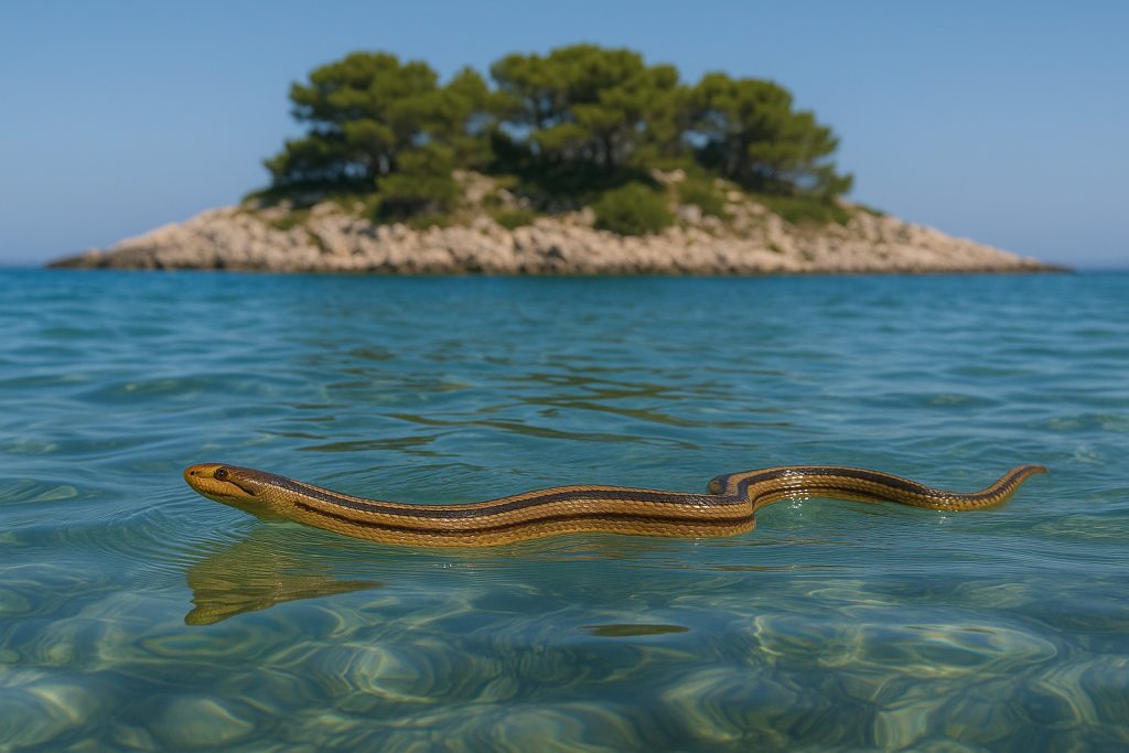 Kravosas, Elaphe quatuorlineata,četveroprugi guž, zmije, zmija, more