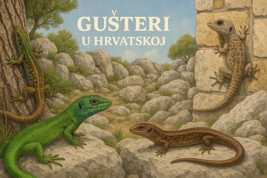 gušteri, hrvatska
