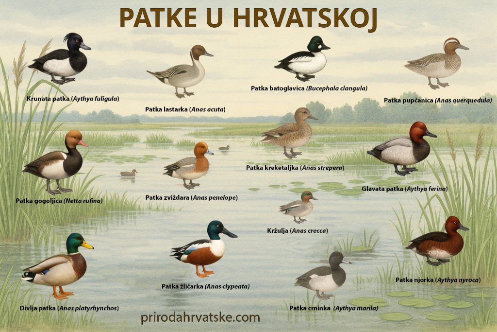 patke, hrvatska, ptice