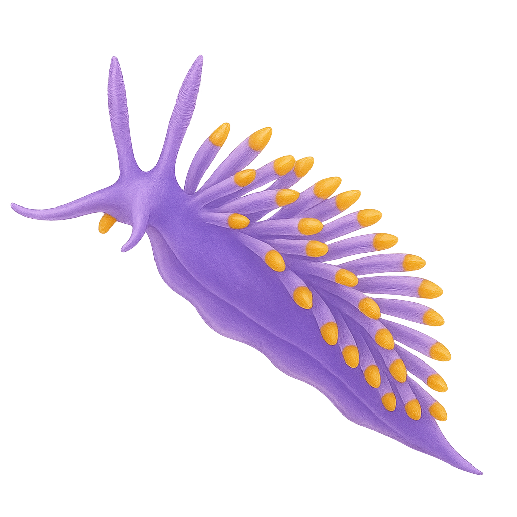 Ljubičasta flabelina (Flabellina affinis)