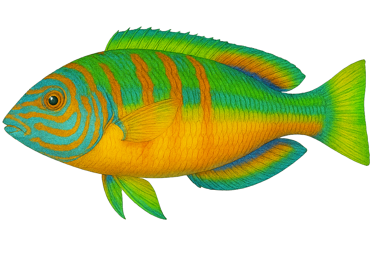 Vladika arbanaška (Thalassoma pavo)