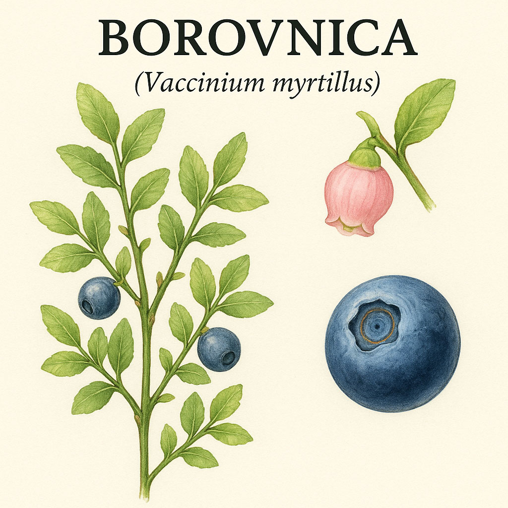 Borovnica, Vaccinium myrtillus
