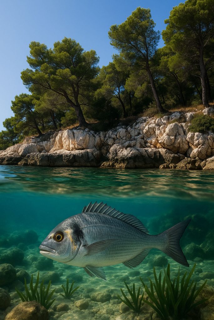orada, Sparus aurata, komarča