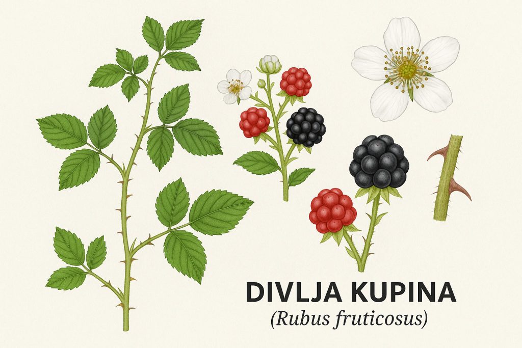 divlja kupina, Rubus fruticosus, kupina