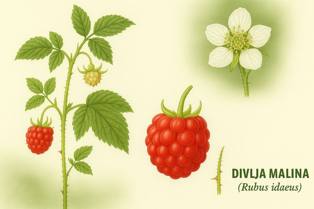 malina, Rubus idaeus