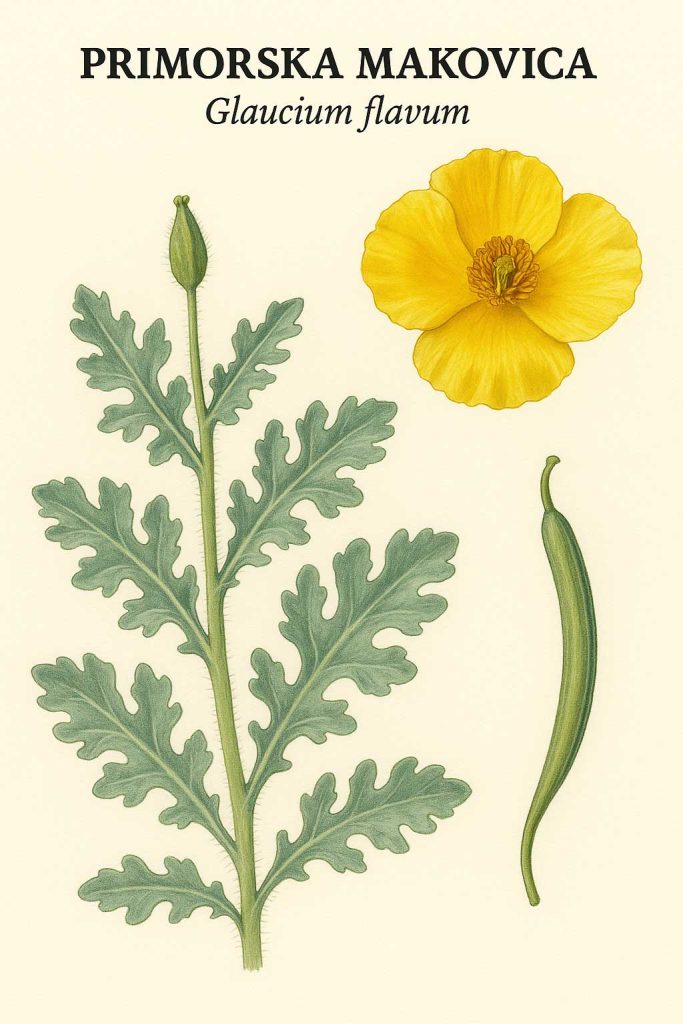 primorska makovica, Glaucium flavum