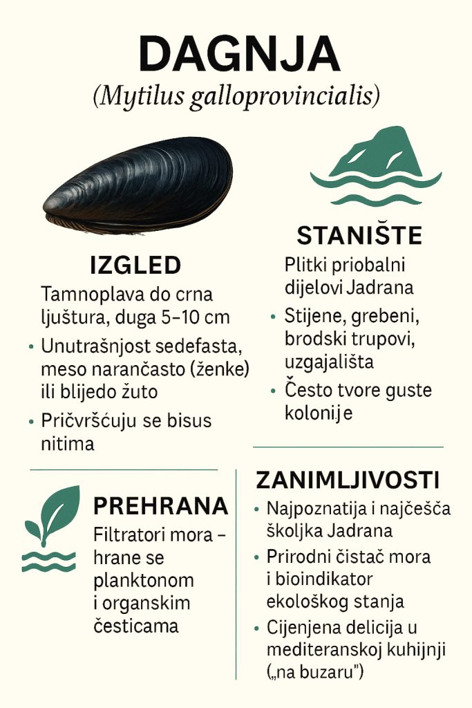 dagnje, Mytilus galloprovincialis