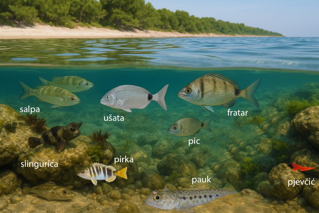 živi svijet naših plaža, morske ribe