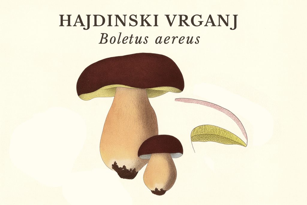hajdinski vrganj, Boletus aereus, vrganji, gljive