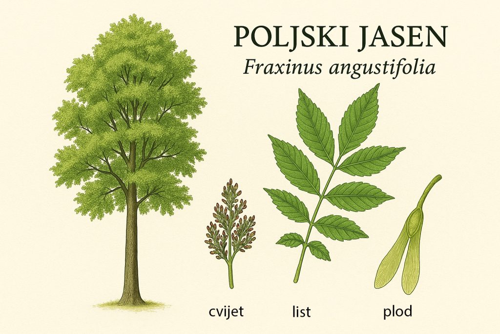 Poljski jasen, Fraxinus angustifolia