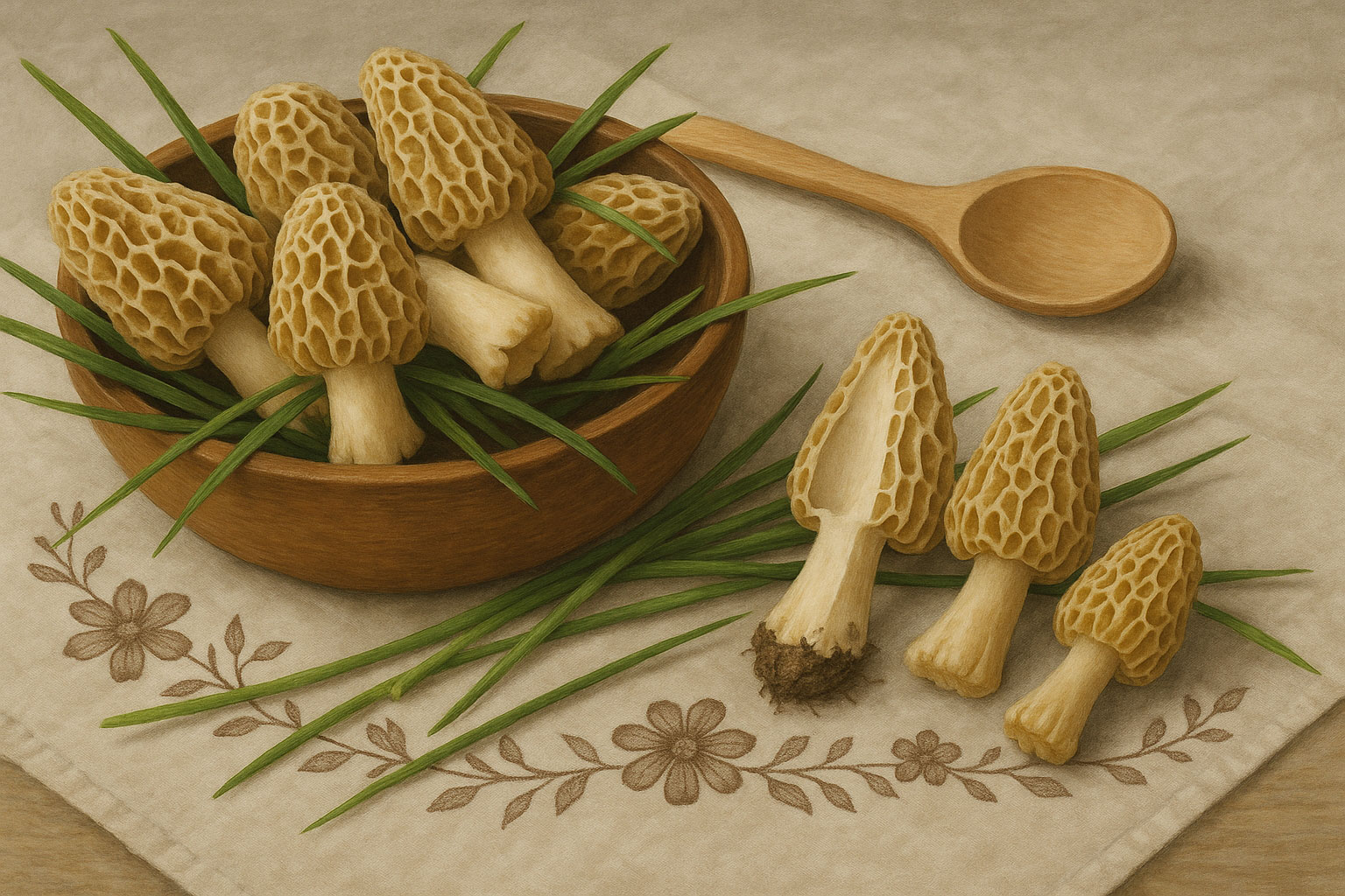 smrčak,smrčci, gljive, morchella