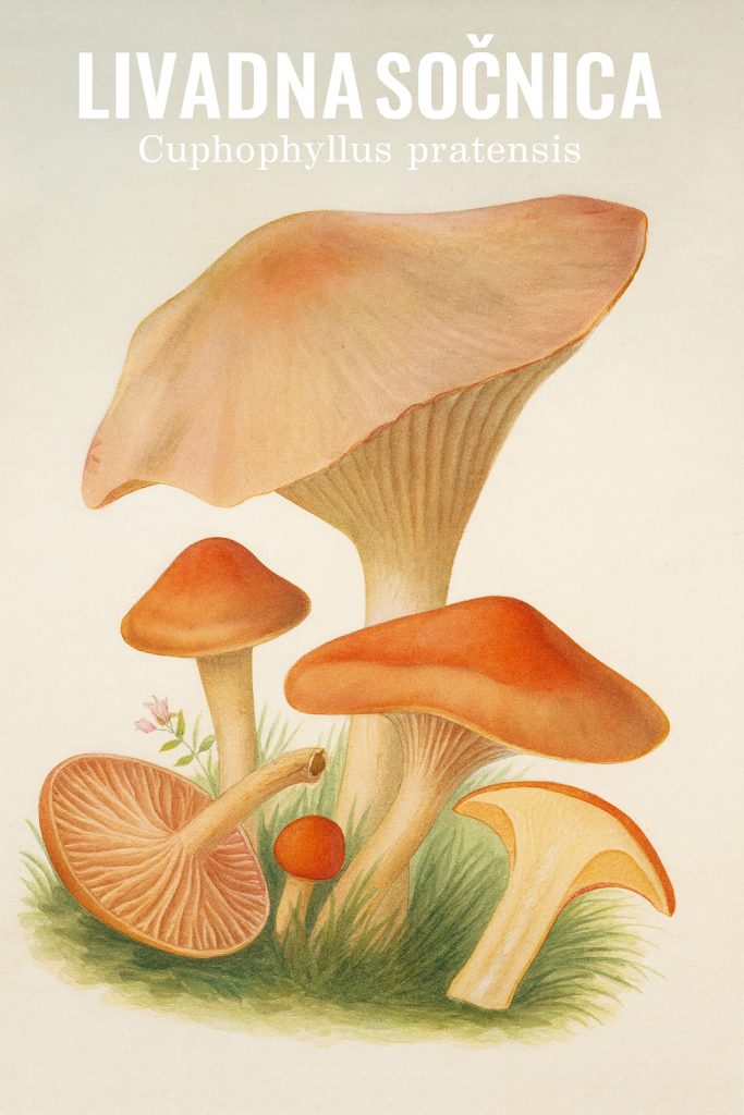 livadna sočnica, Cuphophyllus pratensis